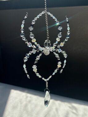 Crystal spider suncatcher.
